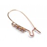 EARWIRE, KIDNEY, 15X33MM, COPPER PLATED. SOLD PER PACK OF 10.